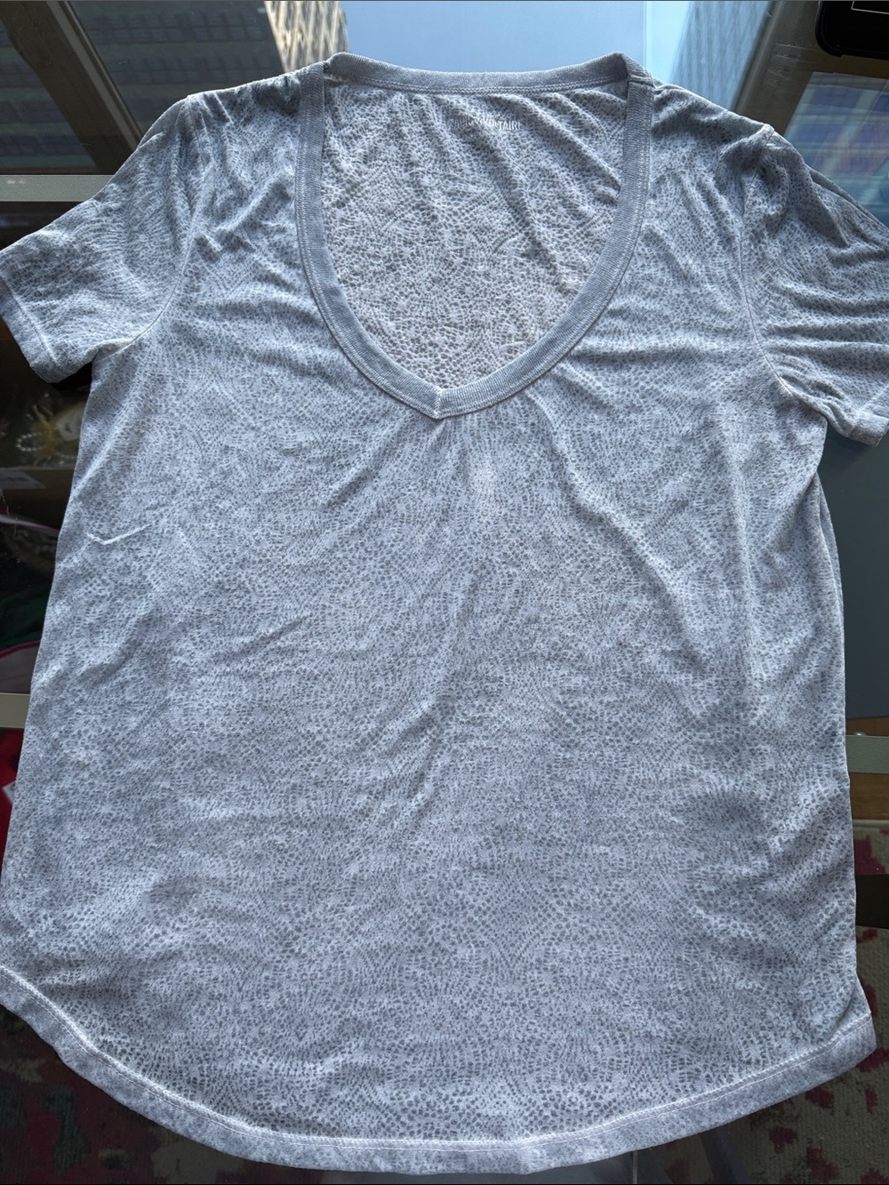 Zadig & Voltaire Time Burn Deep V Neck Short Sleeve Tee Shirt. Size Medium. - Picture 2 of 7